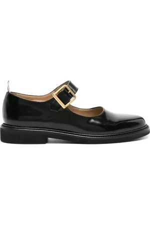 Thom Browne Grosgrain-tab leather loafers