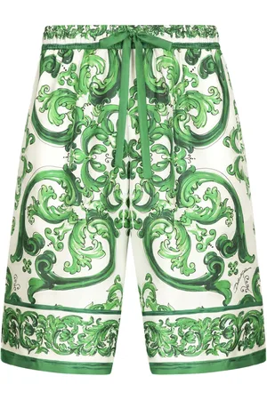 Dolce & Gabbana Majolica-print silk shorts