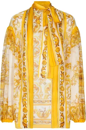 Dolce & Gabbana Majolica-print silk blouse