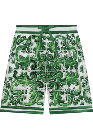 Dolce & Gabbana Majolica-print drawstring shorts