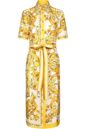 Dolce & Gabbana Majolica-print silk midi dress