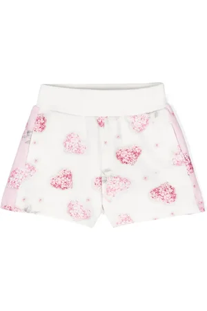 MONNALISA Floral heart-print shorts