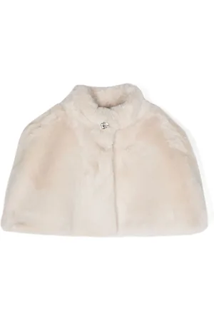 MONNALISA Faux-fur short cape