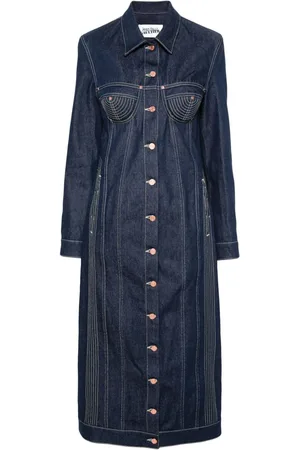 Jean Paul Gaultier Denim midi coat