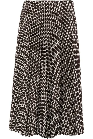 Ralph Lauren Plissé geometric midi skirt