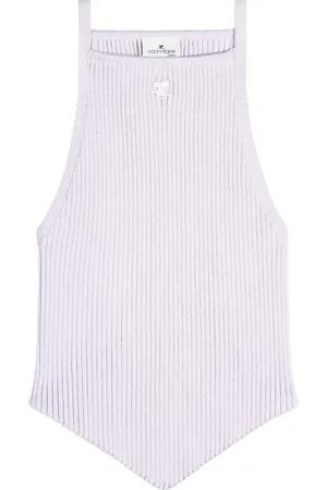 Courrèges Pointy rib-knit tank top