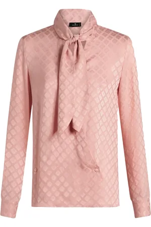 Etro Scarf-collar jacquard shirt