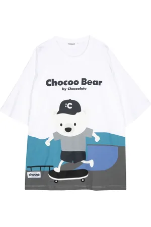 Chocoolate Teddy bear-print cotton T-shirt
