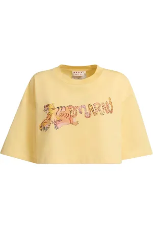 Marni Logo-print cropped T-shirt