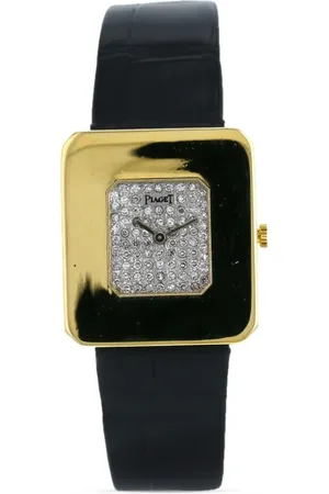 PIAGET 1970s pre-owned diamond-dial 28mm