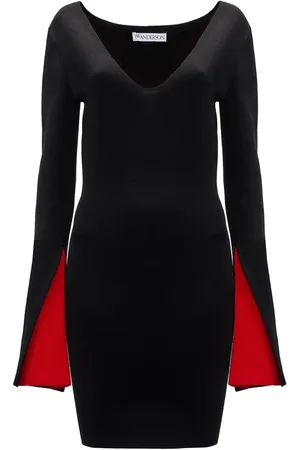 J.W.Anderson Contrast-cuff V-neck dress