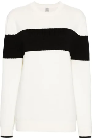 Totême Striped crew-neck jumper