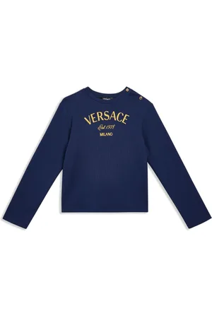 VERSACE Logo-embroidered cotton sweatshirt