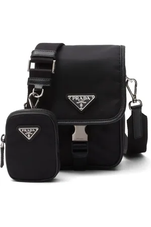 Prada Re-Nylon logo-plaque messenger bag