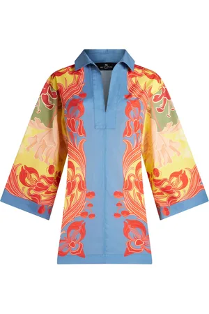 Etro Floral-print long-sleeved blouse