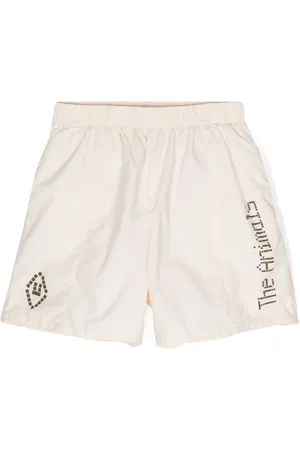 The Animals Observatory Puppy logo-print swim shorts