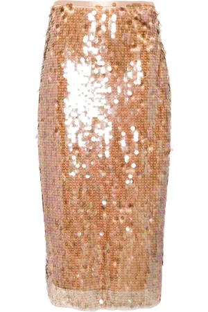 LOVESHACKFANCY Miller sequin-embellished midi skirt