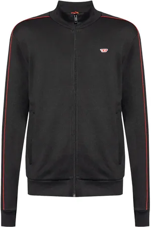 Diesel Logo-embroidered zip-up cardigan