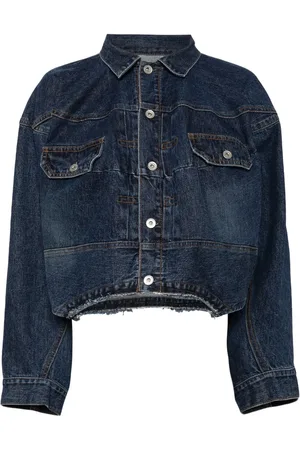 SACAI Raw-cut hem denim jacket