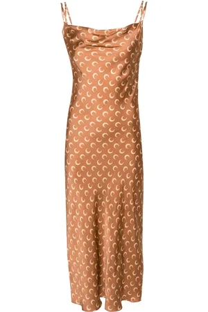 Marine Serre Crescent-Moon-print maxi dress