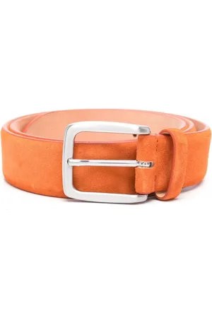 MOORER Suede buckle belt