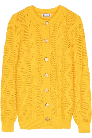 Saint Laurent Cable-knit cotton cardigan