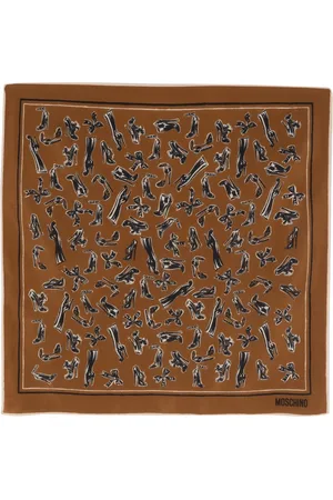 Moschino Shoes-print silk scarf