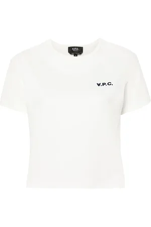 A.P.C. Logo-appliqué cropped T-shirt