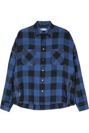 FACETASM Check-pattern linen shirt
