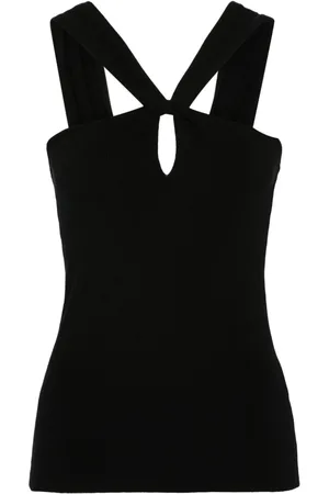 FEDERICA TOSI Keyhole-neck knitted top