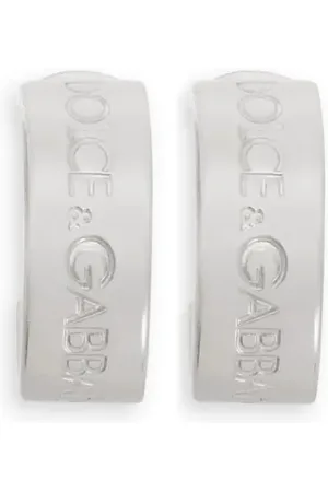 Dolce & Gabbana Logo-engraved hoop earrings