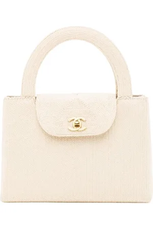 CHANEL 1999 woven silk tote bag