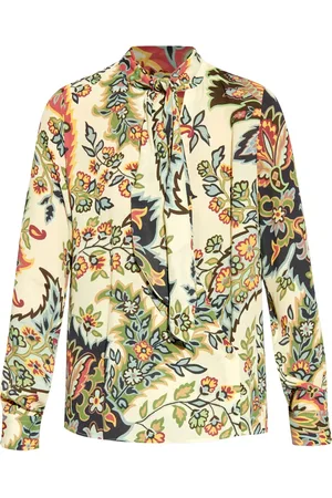 Etro Botanical scarf collar blouse