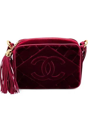CHANEL 1991 CC velvet vanity bag