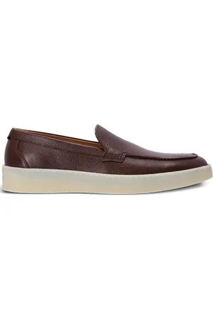 HUGO BOSS Clay logo-deed leather loafers