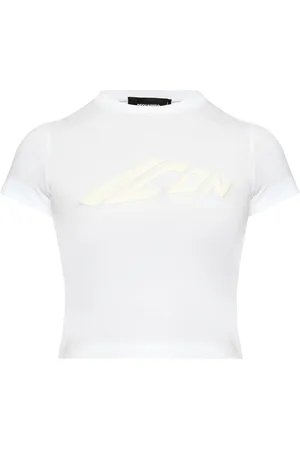 Dsquared2 Icon cropped cotton T-shirt