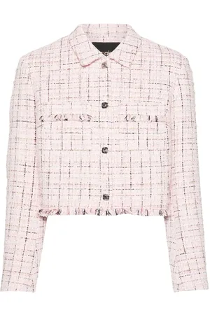 Maje Metallic-thread tweed jacket