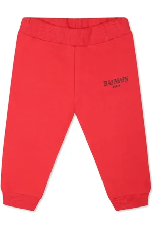 Balmain Logo-embroidered organic cotton track pants