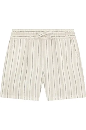 Dolce & Gabbana Stripe-print linen shorts