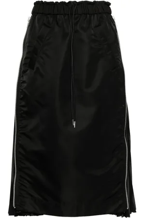 SACAI Pleat-panelled midi skirt