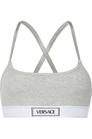 VERSACE Logo-jacquard bra