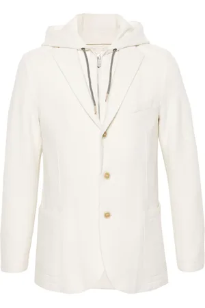 ELEVENTY Single-breasted hooded blazer