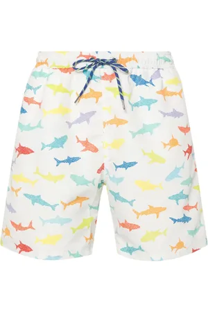 Paul & Shark Shark-print swim shorts