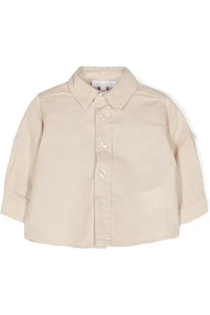 PATACHOU Logo-embroidered linen-blend shirt