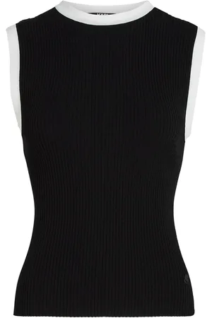 Karl Lagerfeld Ribbed-knit tank top