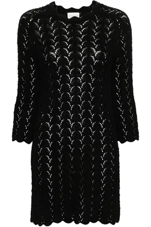 Loulou de Saison Ditu open-knit minidress