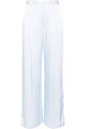 LAPOINTE Satin-weave high-waisted trousers