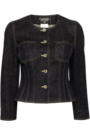 CHANEL 1996 CC-buttons denim jacket