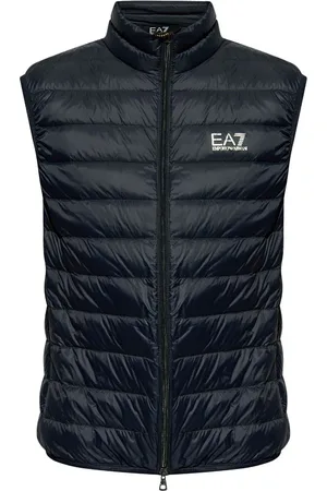 EA7 Logo-print padded gilet