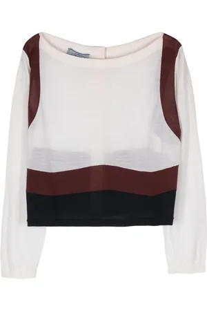 Prada 1990s colour-block crop top